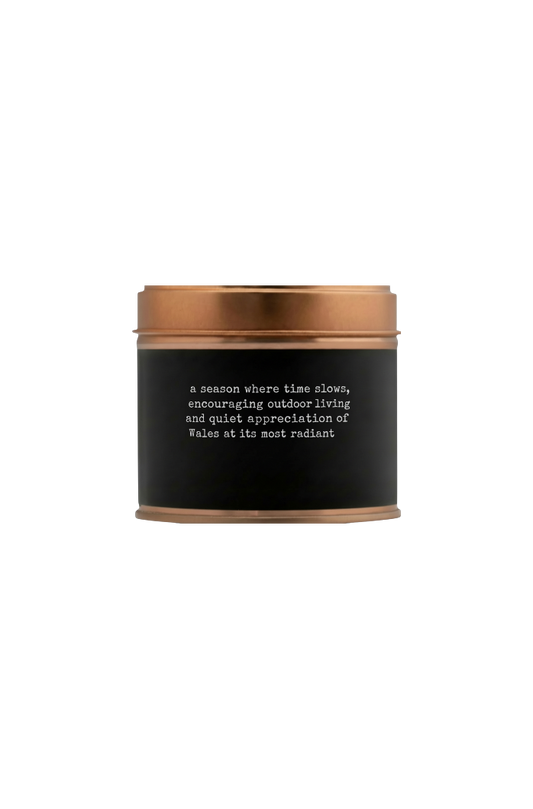 Summer scented soy candle - lemon, mandarin and sweet orange copper tin