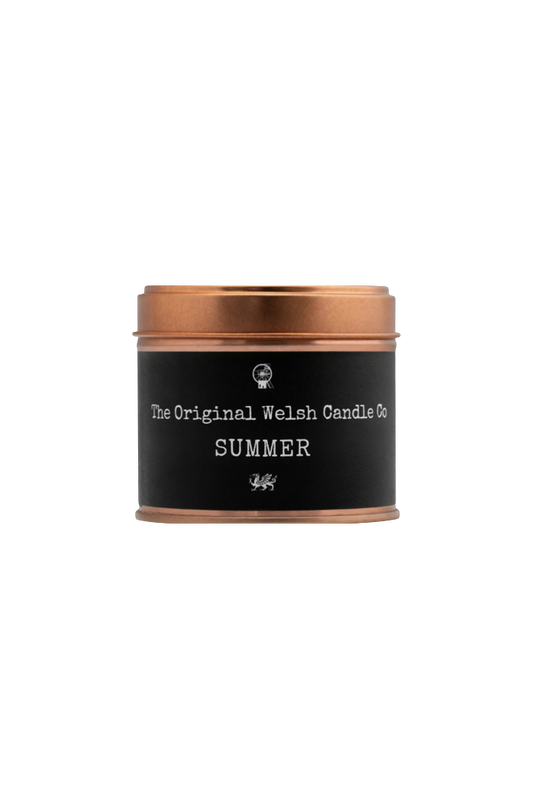 Summer scented soy candle - lemon, mandarin and sweet orange copper tin
