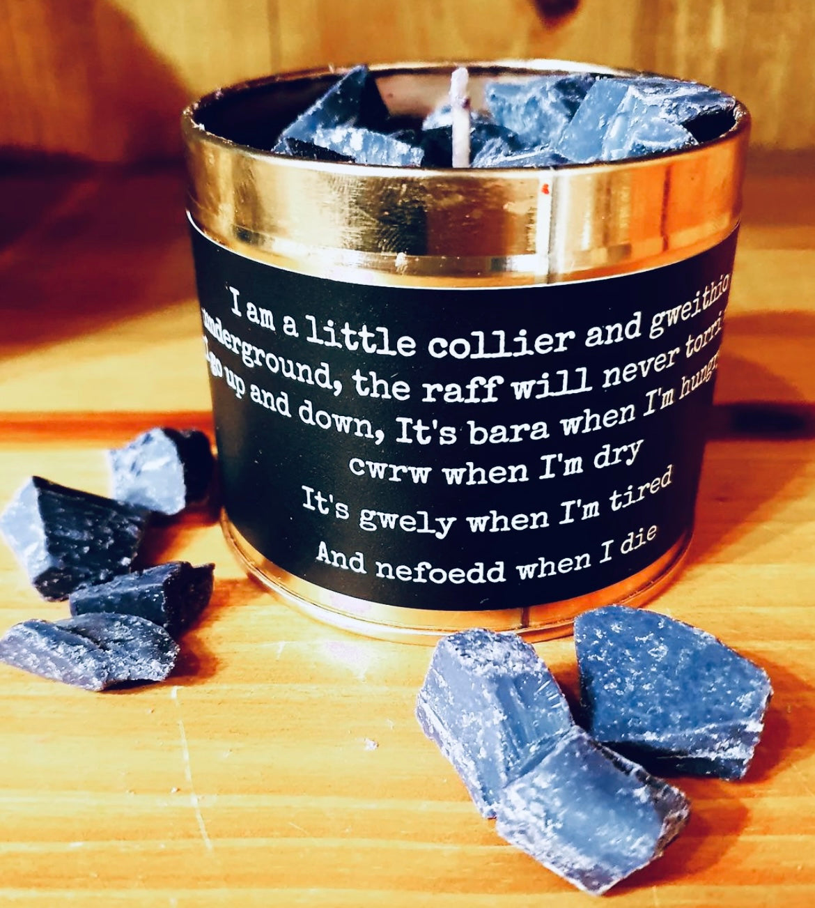 Coal Welsh Soy Candle – coal Copper Tin