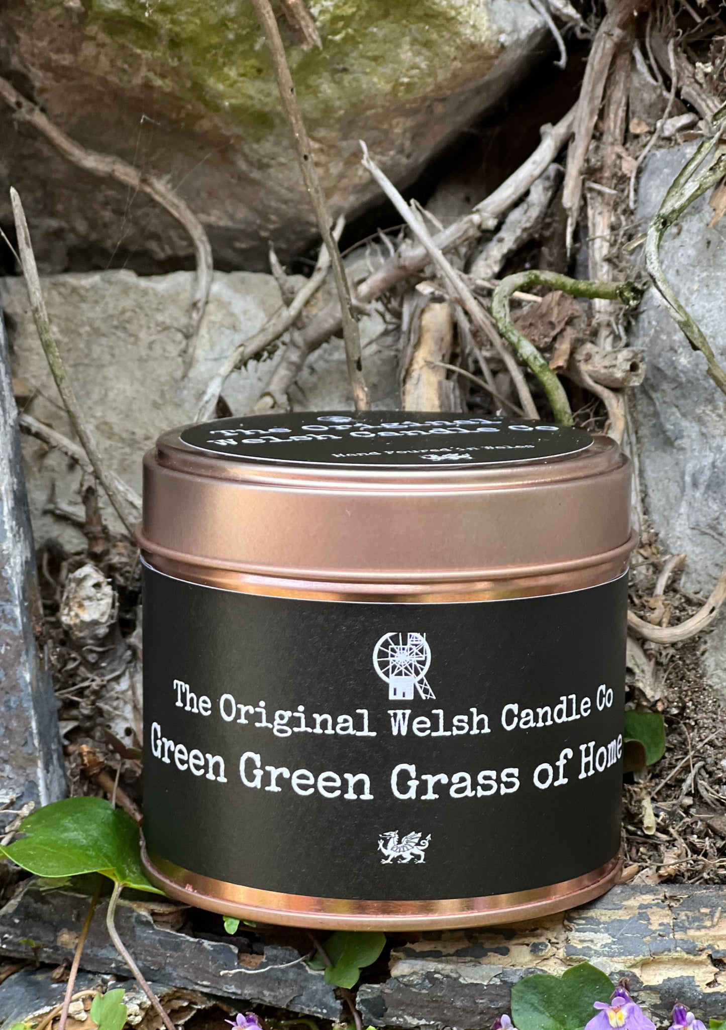 Green Grass Welsh Soy Candle – Grass Copper Tin