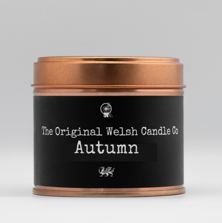 Autumn Welsh Soy Candle – bergamot Copper Tin