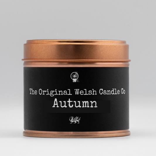 Autumn Welsh Soy Candle – bergamot Copper Tin