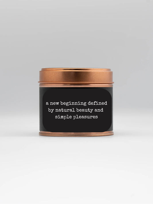 Spring soy candle - lime basil & mandarin copper tin