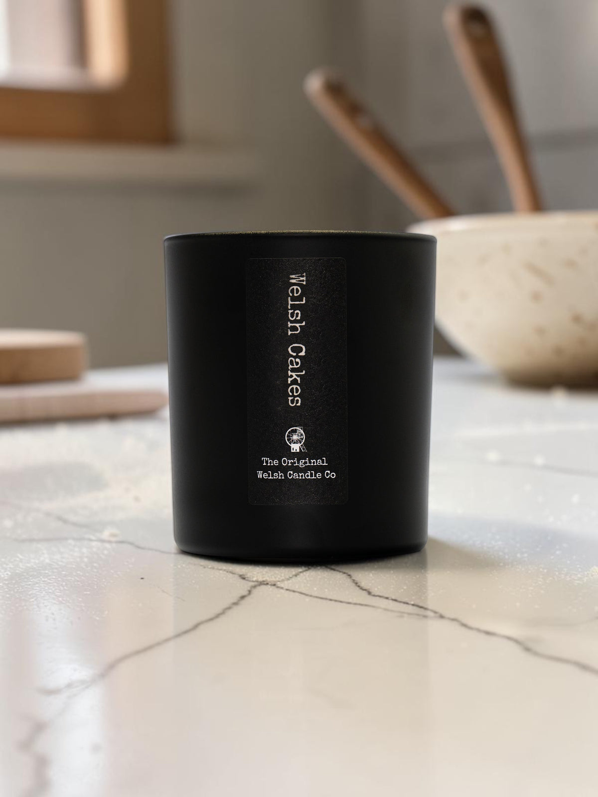 Welshcake Glass Jar - scented soy candle