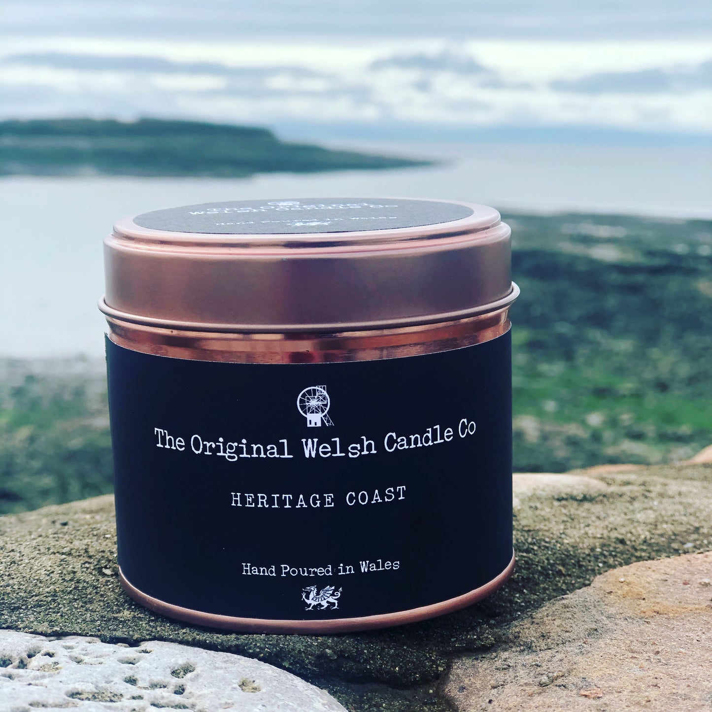 Heritage Coast Welsh Soy Candle – Seasalt & Samphire Copper Tin