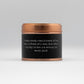 Welsh Gold soy candle Honey & Tobacco copper tin