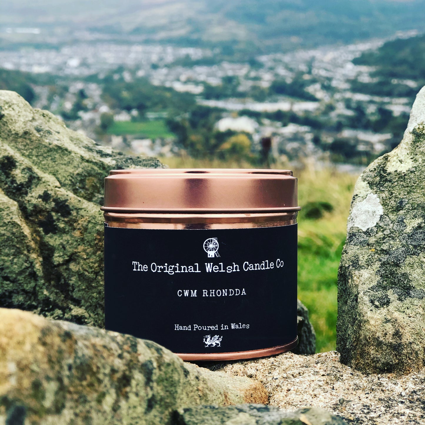Cwm Rhondda Welsh Soy Candle – Fresh Linen Copper Tin